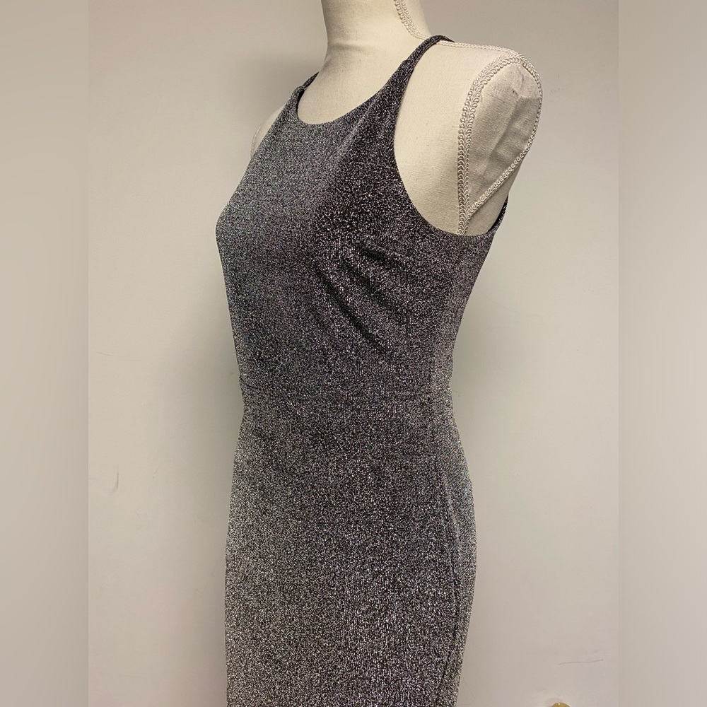 Express Metallic Shimmering Silver Dress Size 4 - Picture 8 of 9